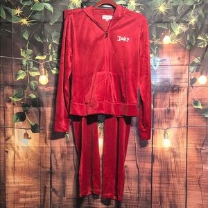 Juicy Couture Red Velour Tracksuit